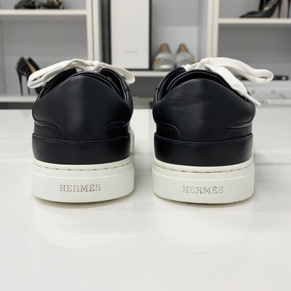 Hermes Day Leather Kelly Sneakers Black — view 5