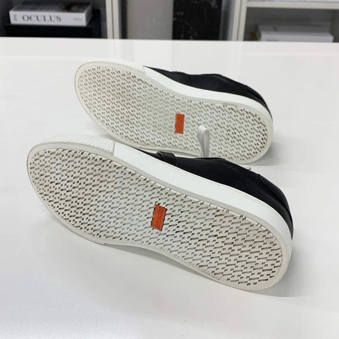 Hermes Day Leather Kelly Sneakers Black — view 6