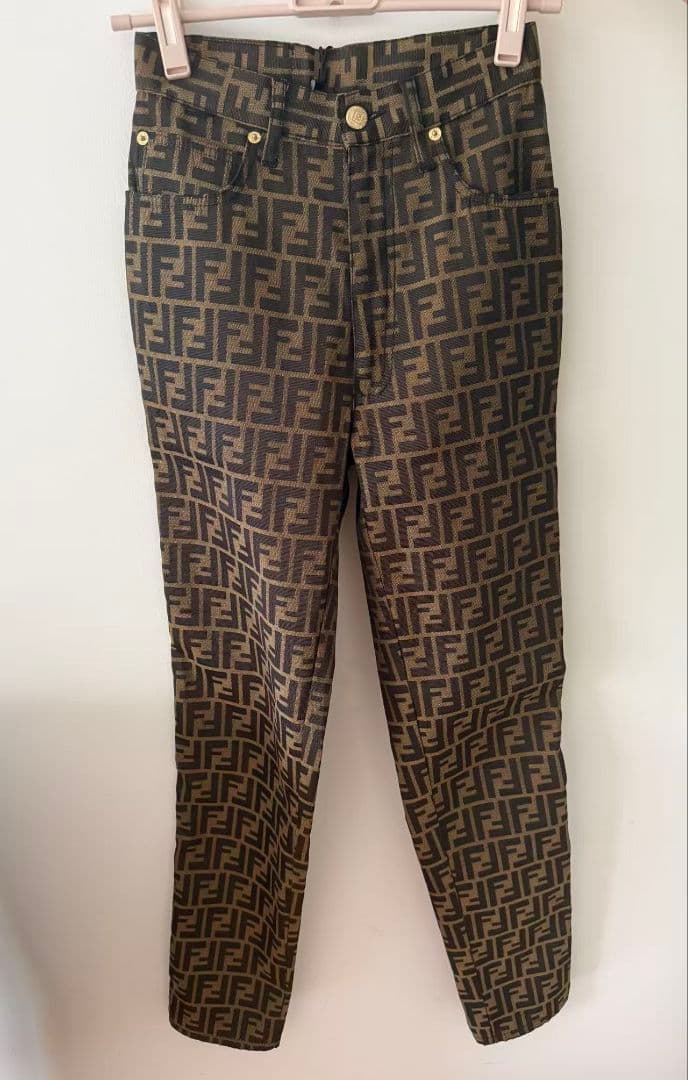 Fendi Zucca Pattern FF All Over Print Pants 34