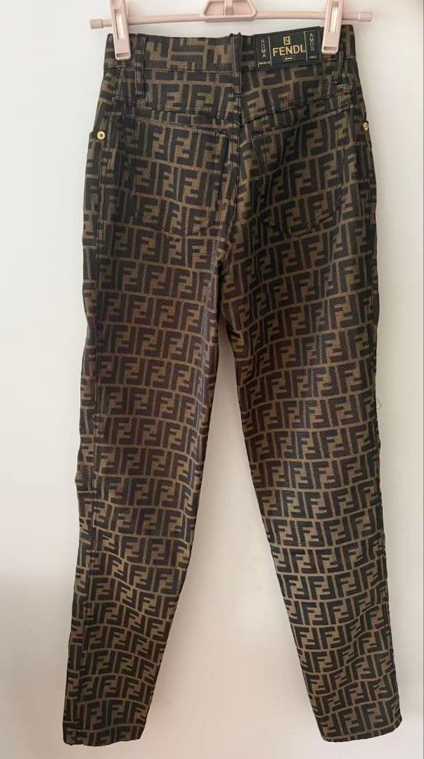 Fendi Zucca Pattern FF All Over Print Pants 34 — view 2