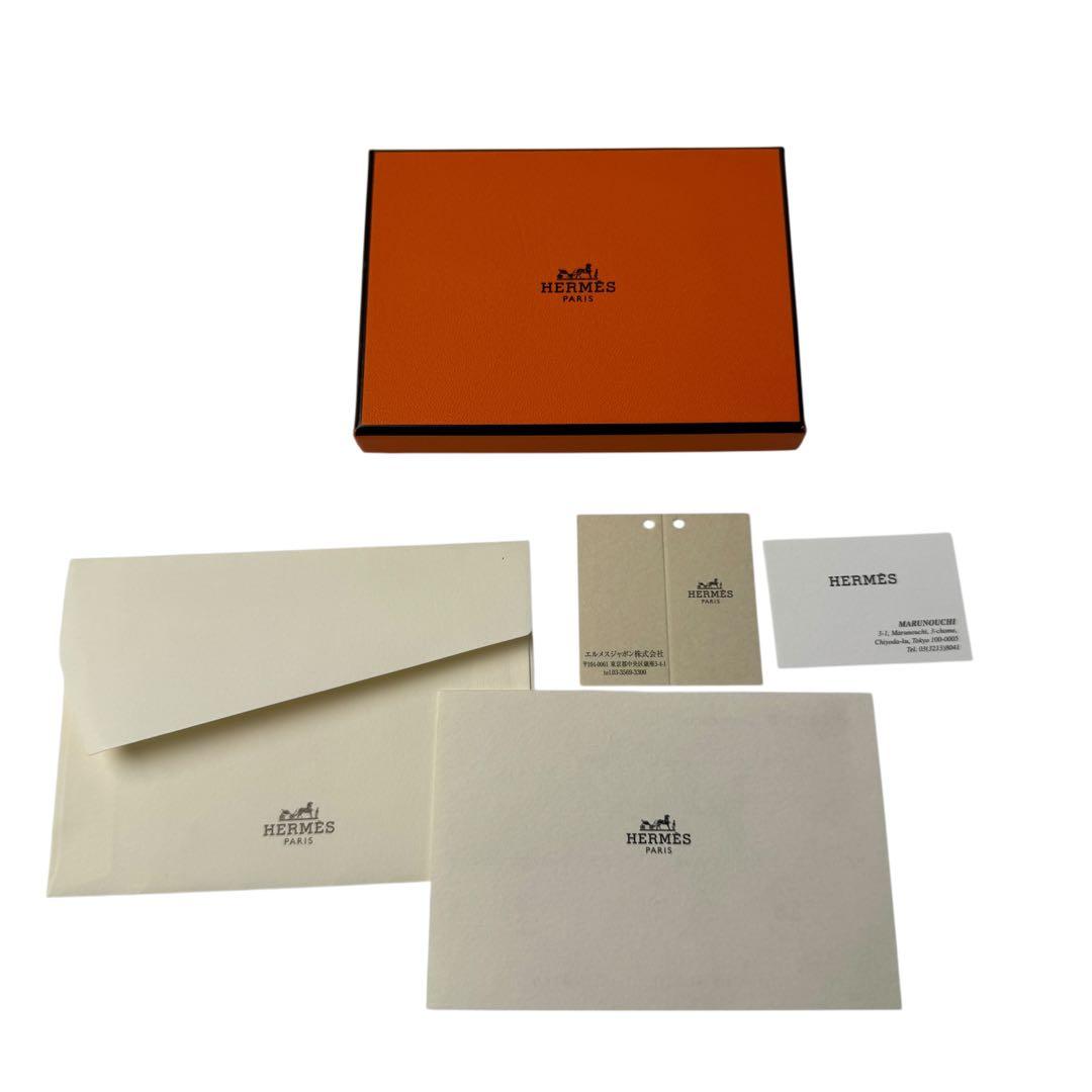 Hermes Poisson Card Holder Chevremisol — view 9
