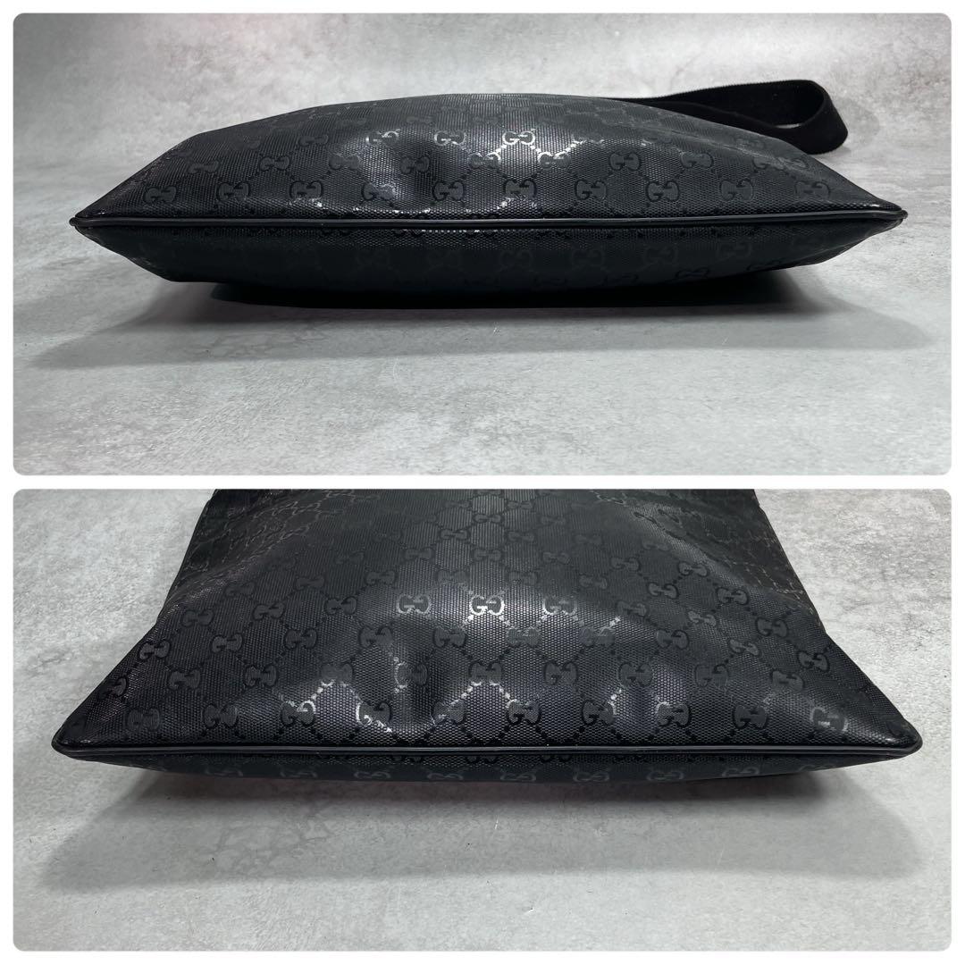 Gucci GG Shoulder Bag Imprime Black Leather Logo — view 8