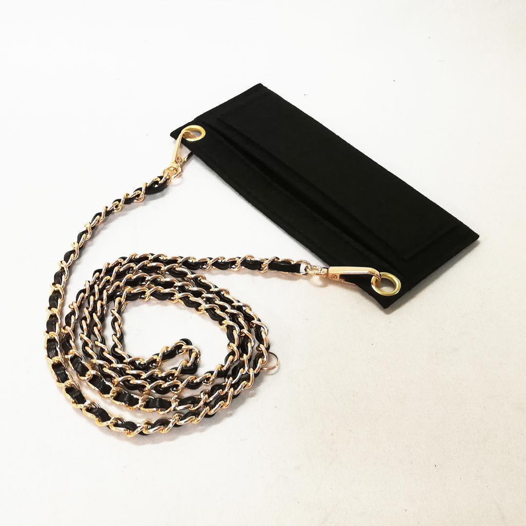 Chanel Caviar Leather Bifold Wallet Chain Black — view 6