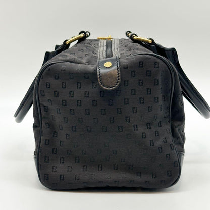 Fendi FF Canvas Zucchino Zucca Mini Boston Vintage Handbag — view 6