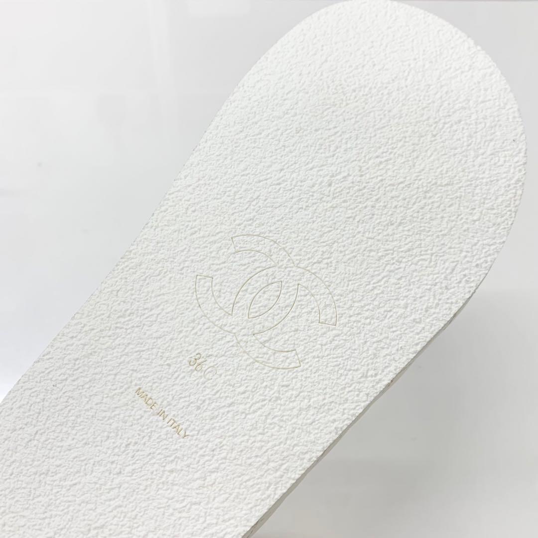 Chanel Quilted CC Logo Leather Velcro Sandals