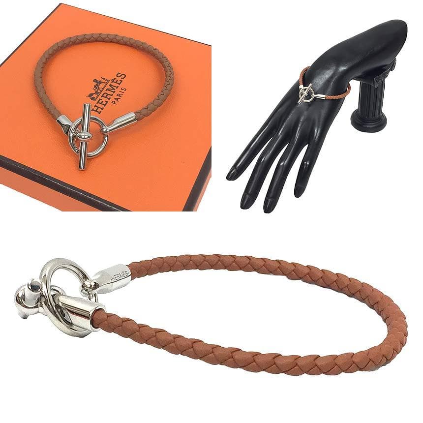 Hermes Leather Bracelet Grenin T2 Aq8610