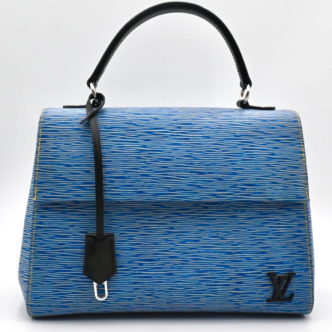 Louis Vuitton Epi Denim Cluny MM Handbag 2-Way Blue — view 2