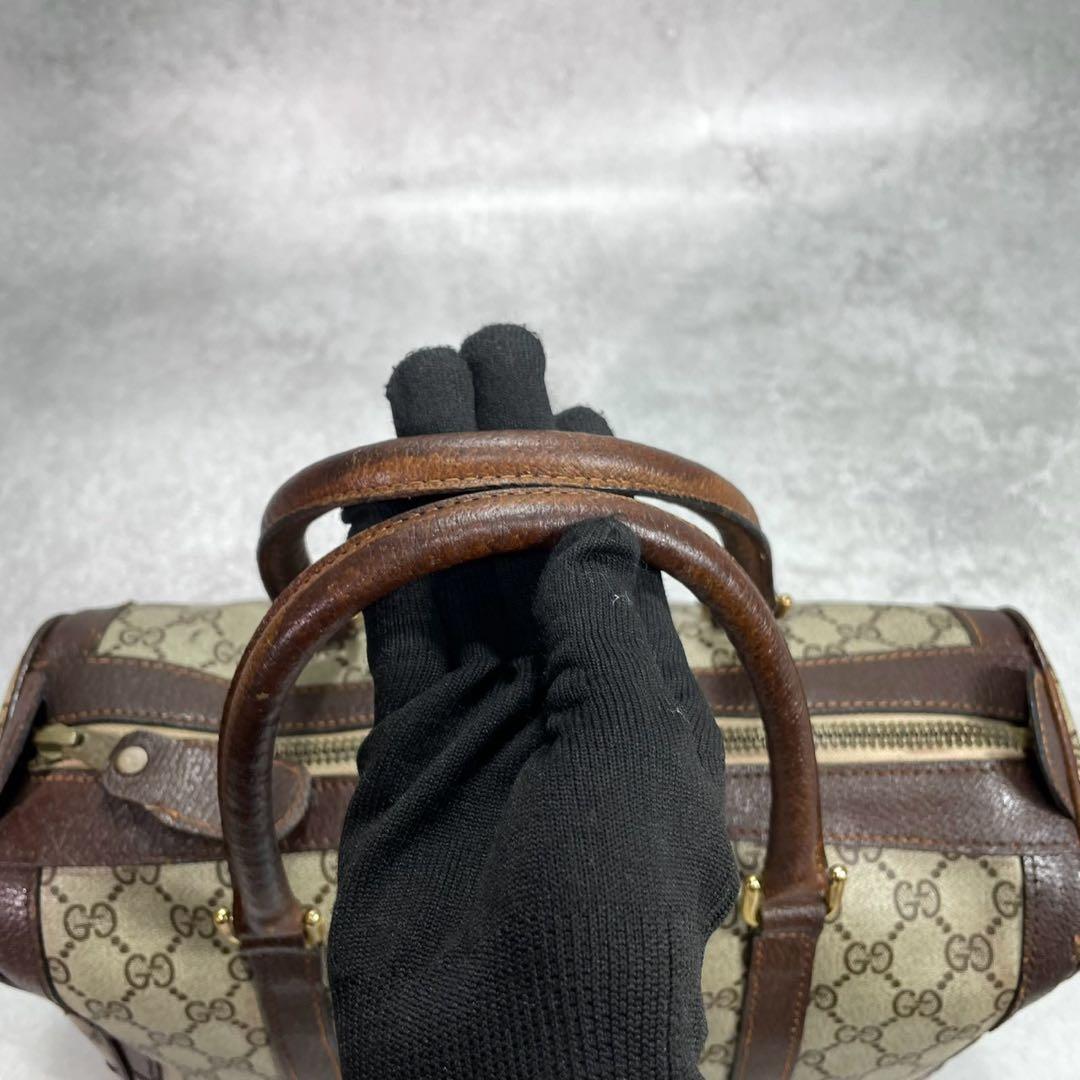Gucci GG Sherry Line Boston Bag Hand Leather Brown — view 4