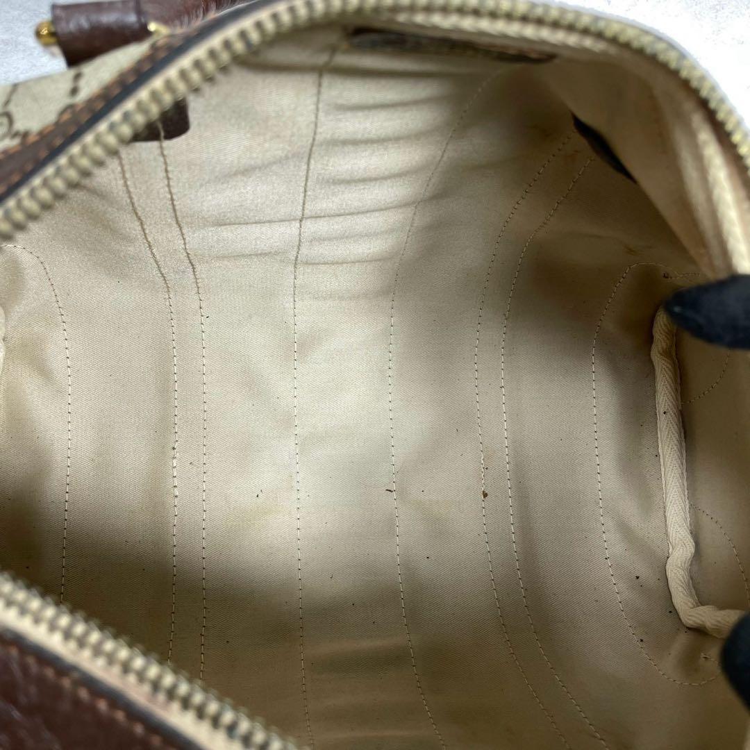 Gucci GG Sherry Line Boston Bag Hand Leather Brown — view 5