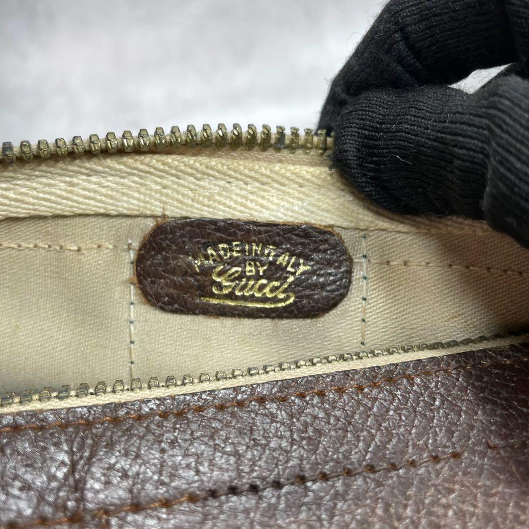 Gucci GG Sherry Line Boston Bag Hand Leather Brown — view 6