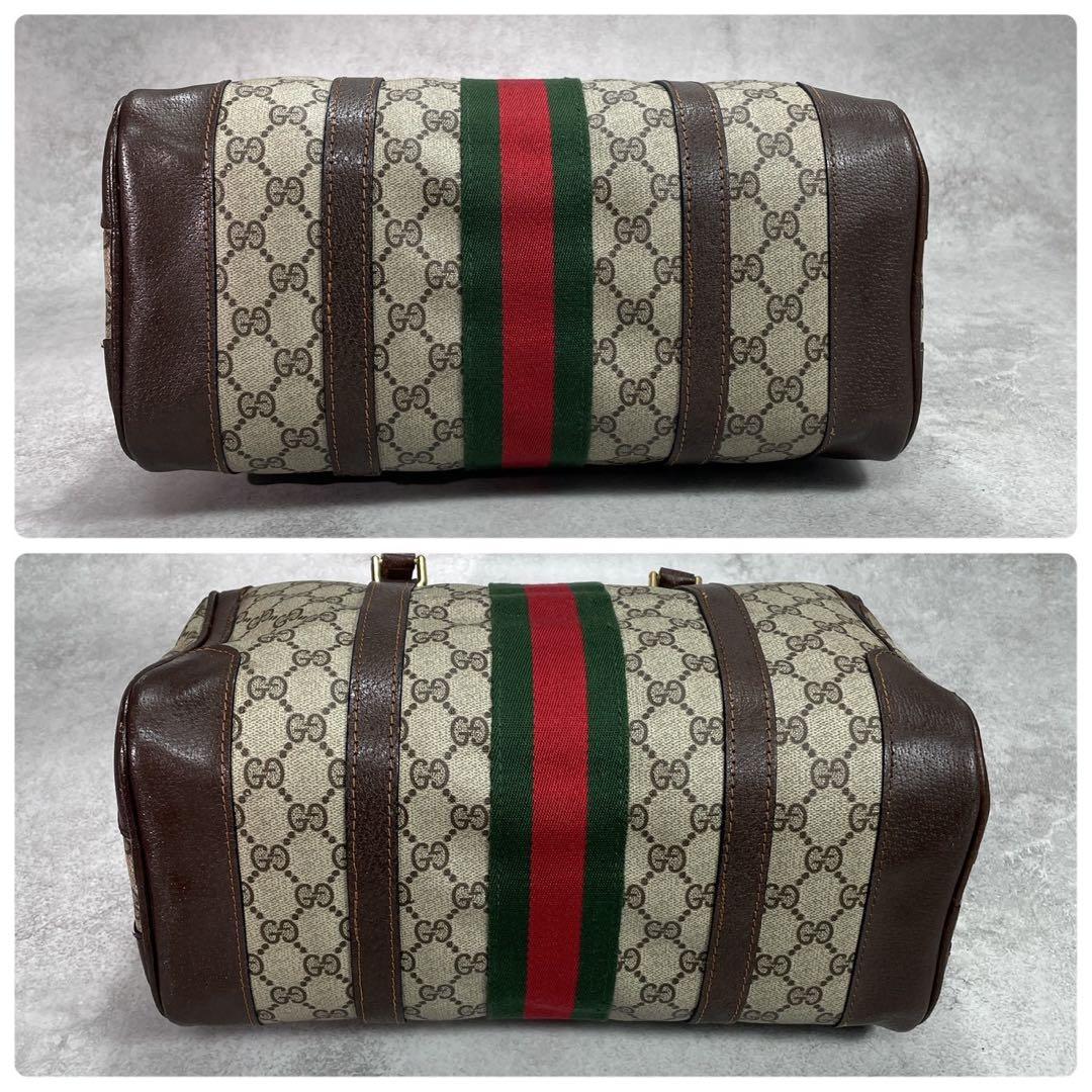 Gucci GG Sherry Line Boston Bag Hand Leather Brown — view 8
