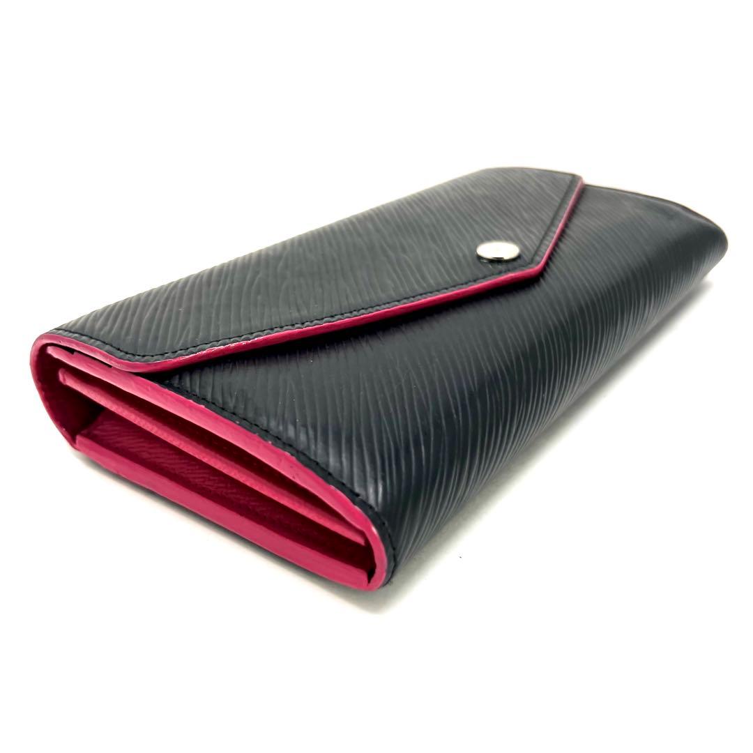 Louis Vuitton Epi Noir Pink Portefeuille Sarah Wallet — view 6