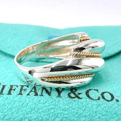 Tiffany & Co Twisted Rope Combi Size 135 925 Silver
