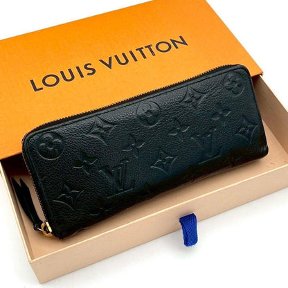 Louis Vuitton Empreinte Portefeuille Clemence Noir Round Zip Wallet