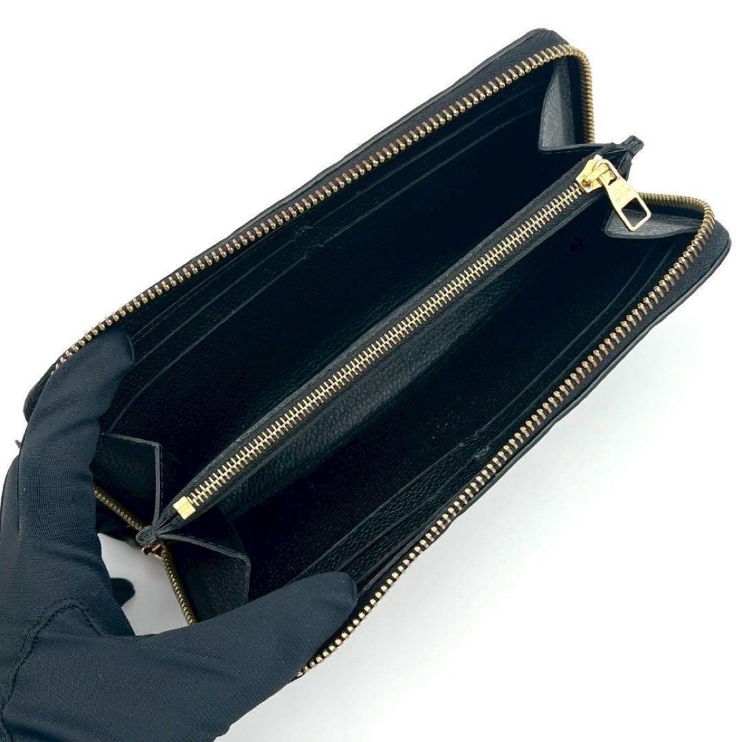 Louis Vuitton Empreinte Portefeuille Clemence Noir Round Zip Wallet — view 3