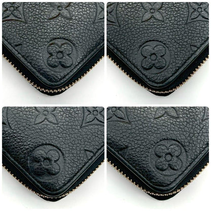Louis Vuitton Empreinte Portefeuille Clemence Noir Round Zip Wallet — view 7