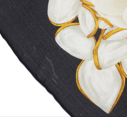 Chanel Camellia Pattern Flower Sheer Silk Scarf — view 4