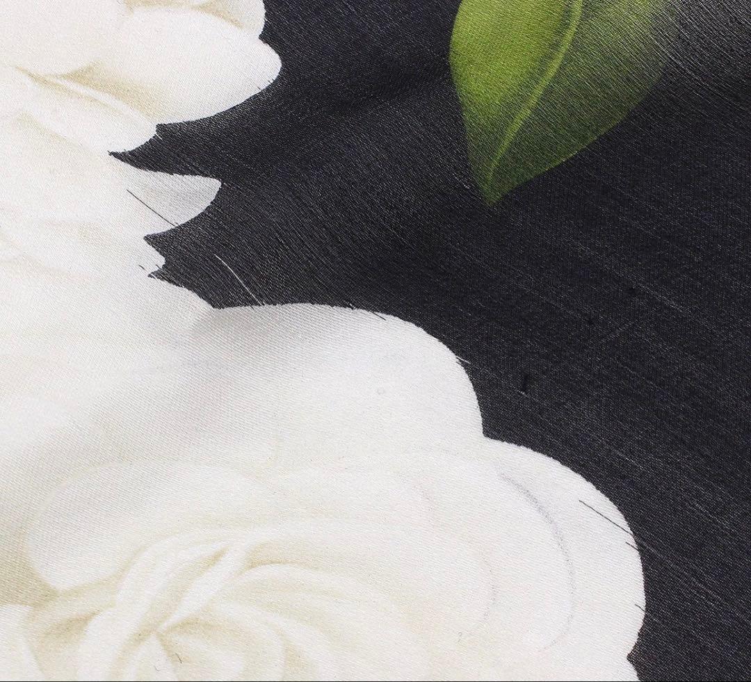 Chanel Camellia Pattern Flower Sheer Silk Scarf — view 6
