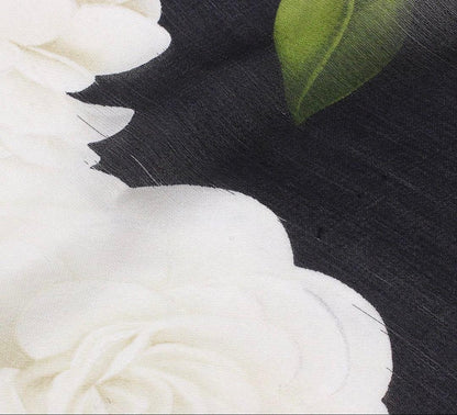 Chanel Camellia Pattern Flower Sheer Silk Scarf — view 6