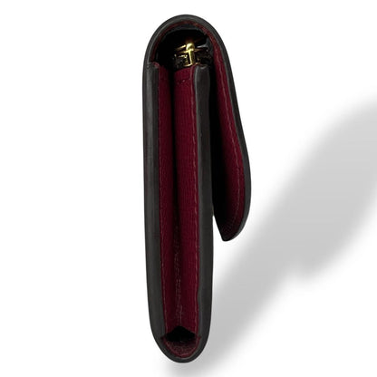 Louis Vuitton Coin Case Porte Monet Rosali Fuchsia Monogram Brown