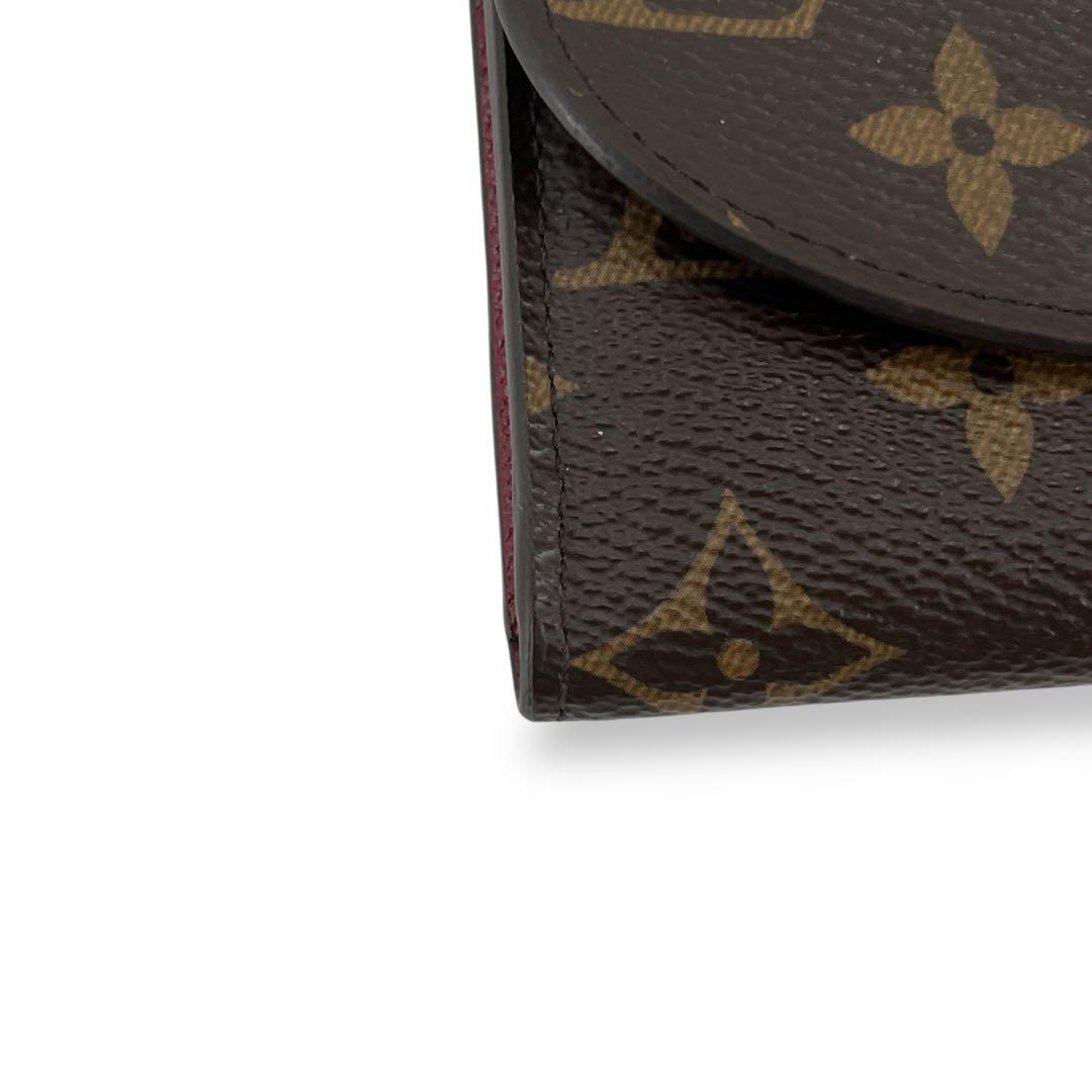 Louis Vuitton Coin Case Porte Monet Rosali Fuchsia Monogram Brown
