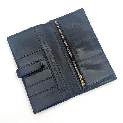 Hermes Bearn Classic Box Calf Black Wallet Model