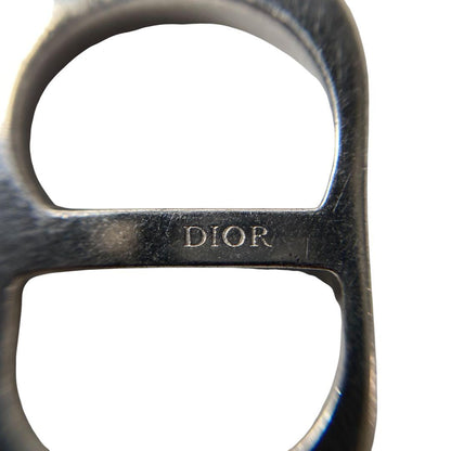 Dior Rhinestone Logo Brooch Ag925