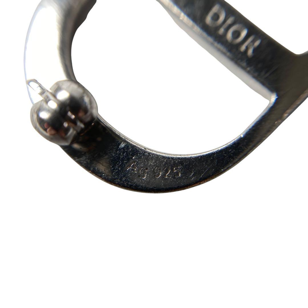 Dior Rhinestone Logo Brooch Ag925