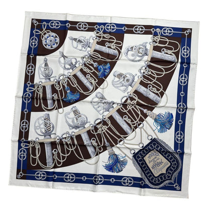Hermes Carre 90 Cliquetis Silk Scarf Sword Handle