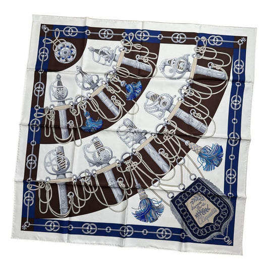 Hermes Carre 90 Cliquetis Silk Scarf Sword Handle