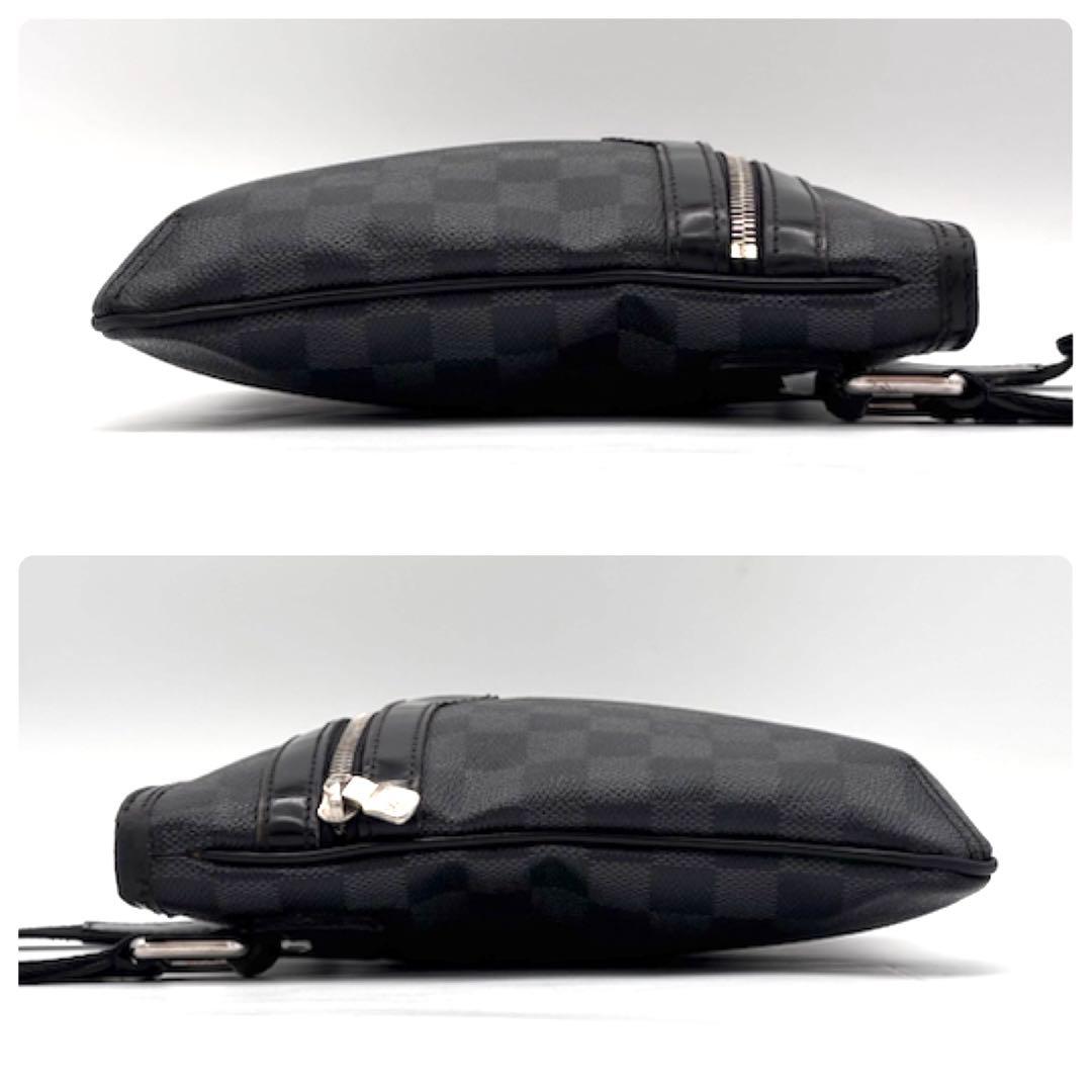 Louis Vuitton Damier Graphite Thomas Shoulder Bag Gray — view 5