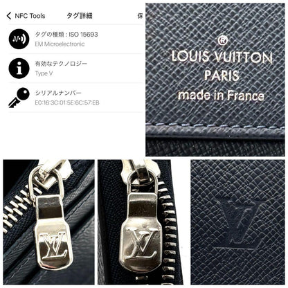 Louis Vuitton Wallet Taiga Zippy with IC Vertical Navy — view 9