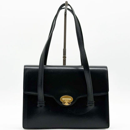 Celine Carriage Triomphe Leather Tote Vintage Black — view 2