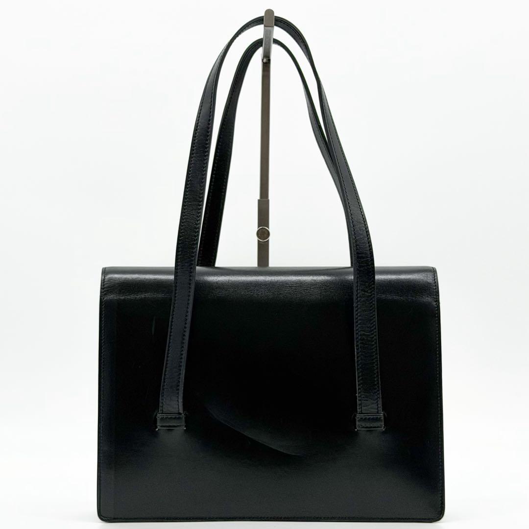 Celine Carriage Triomphe Leather Tote Vintage Black — view 3