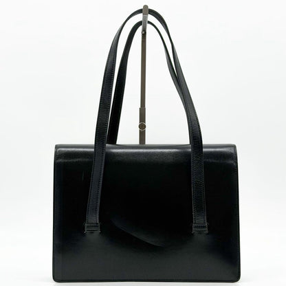 Celine Carriage Triomphe Leather Tote Vintage Black — view 3