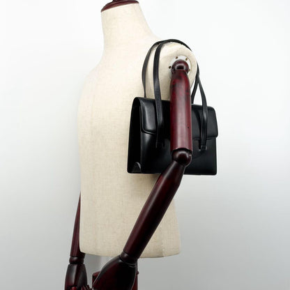 Celine Carriage Triomphe Leather Tote Vintage Black — view 4