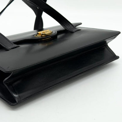 Celine Carriage Triomphe Leather Tote Vintage Black — view 7