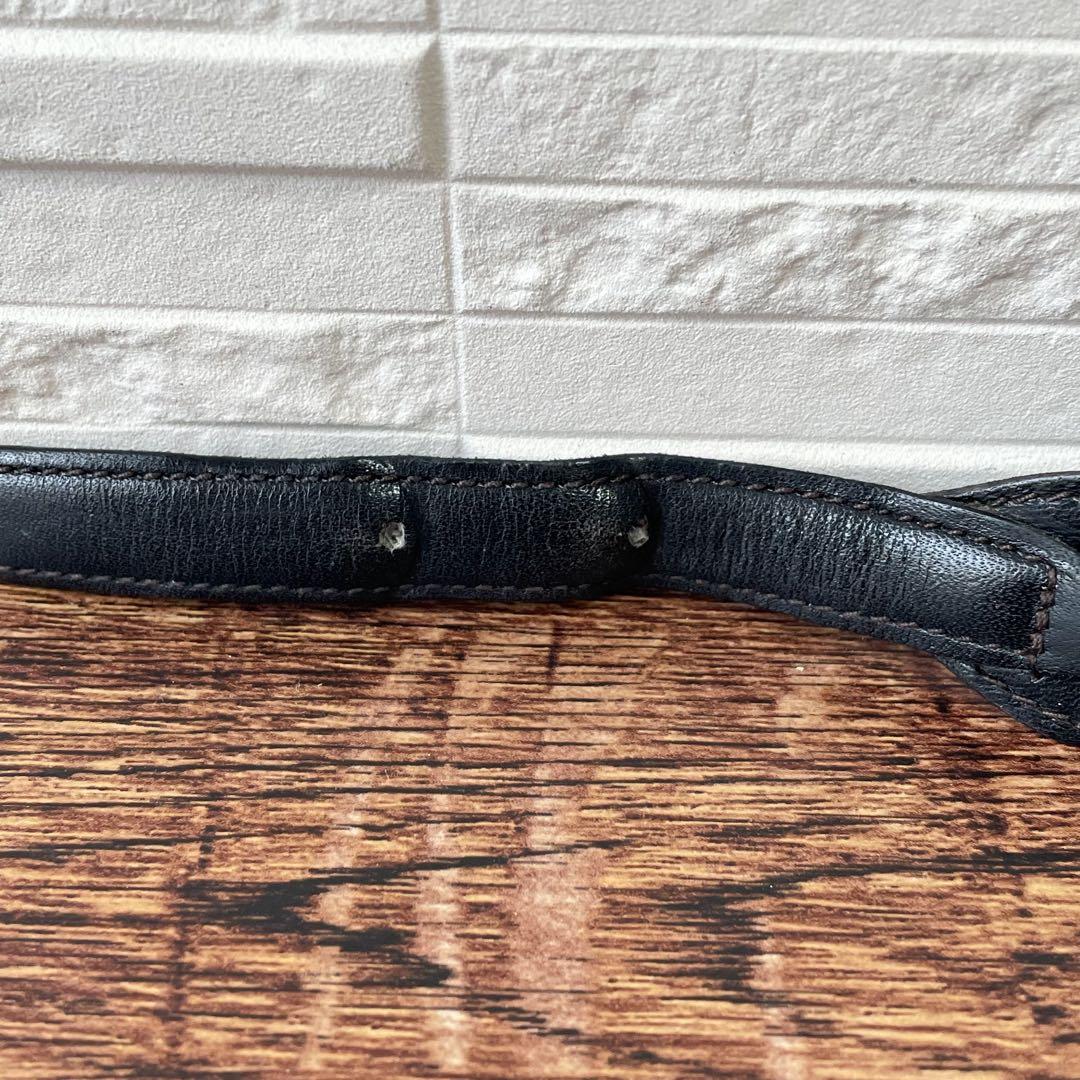 Celine Leather Triomphe Logo Gold Belt Black — view 6