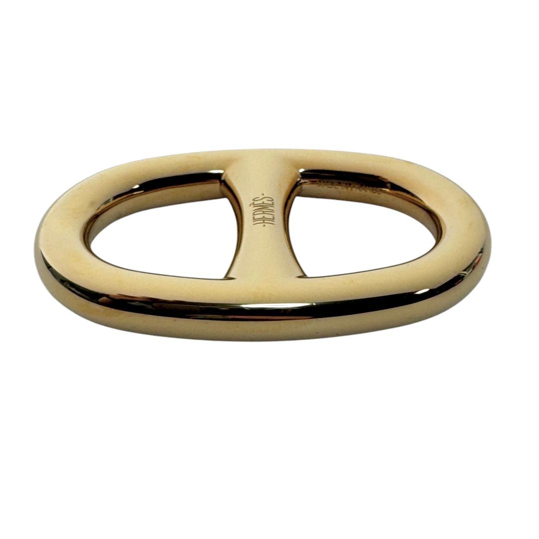 Hermes Chaine D'ancre Scarf Ring Gold — view 5