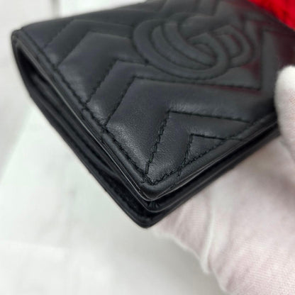 Gucci Fold Wallet GG Marmont Quilted Black — view 7