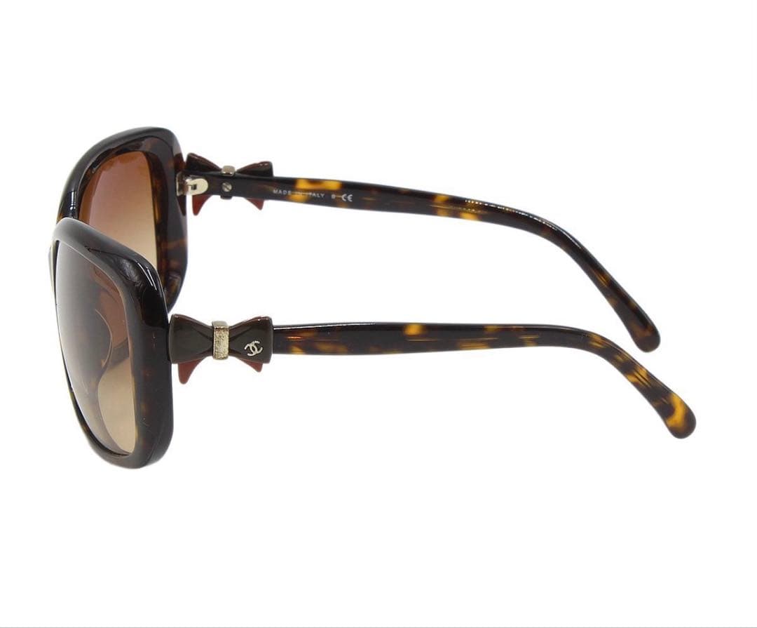 Chanel Side Ribbon Tortoiseshell Sunglasses Eyewear — view 3