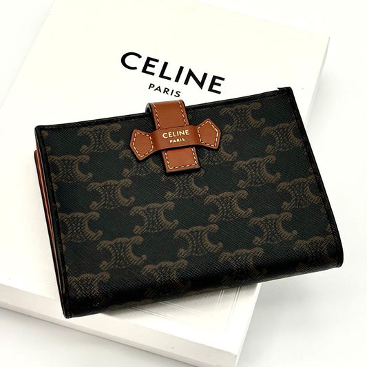 Celine Wallet Strap All Over Pattern Black