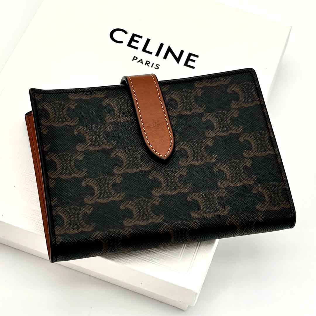Celine Wallet Strap All Over Pattern Black — view 2