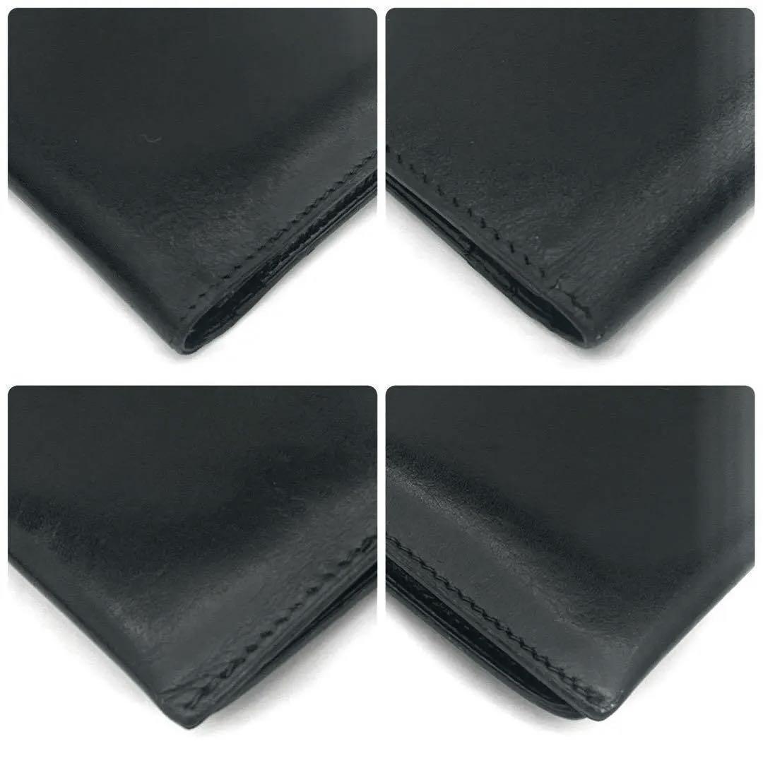 Hermes Bearn Classic Box Calf Black Wallet — view 5