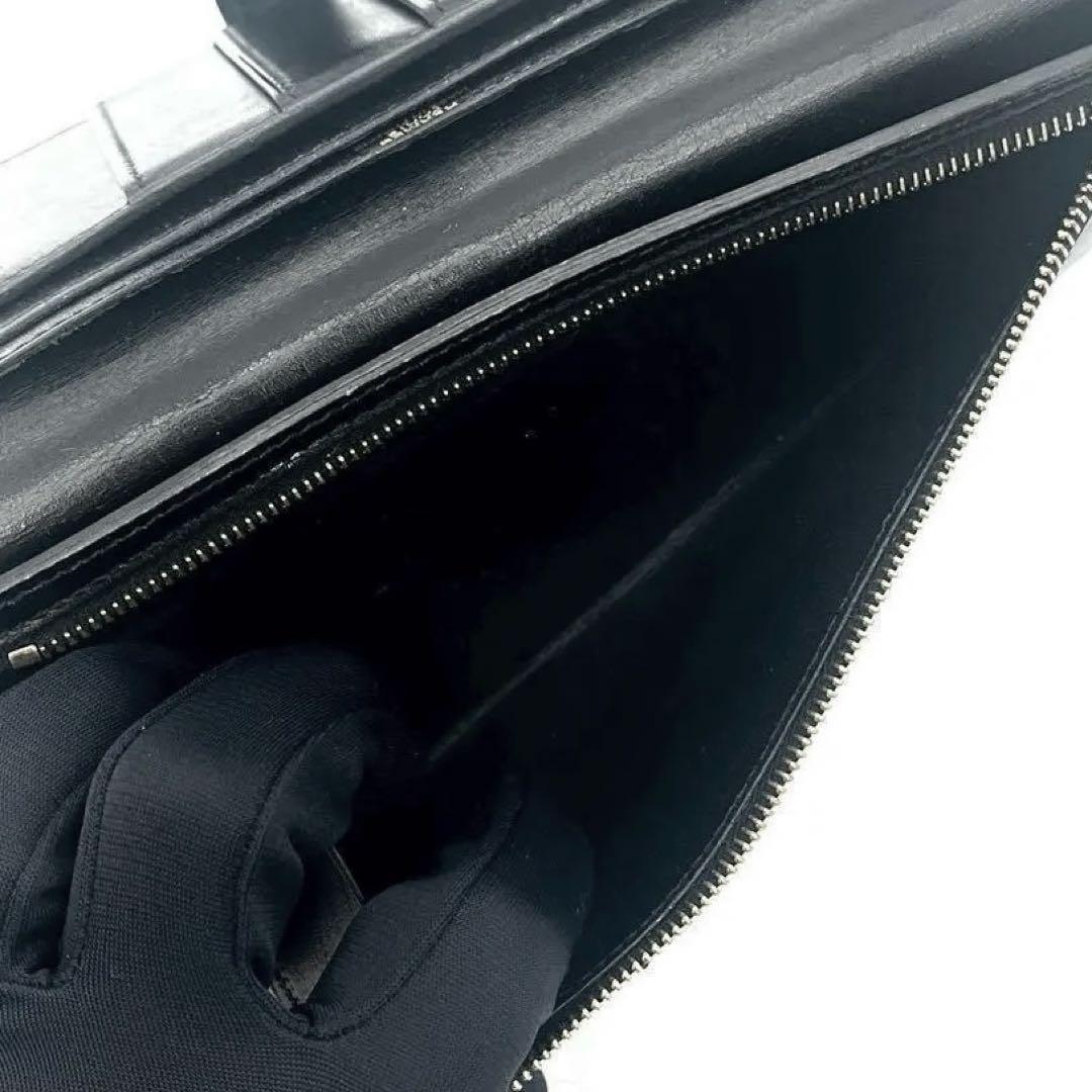Hermes Bearn Classic Box Calf Black Wallet — view 7
