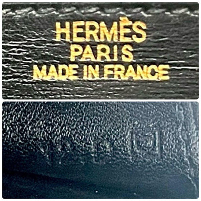 Hermes Bearn Classic Box Calf Black Wallet — view 9