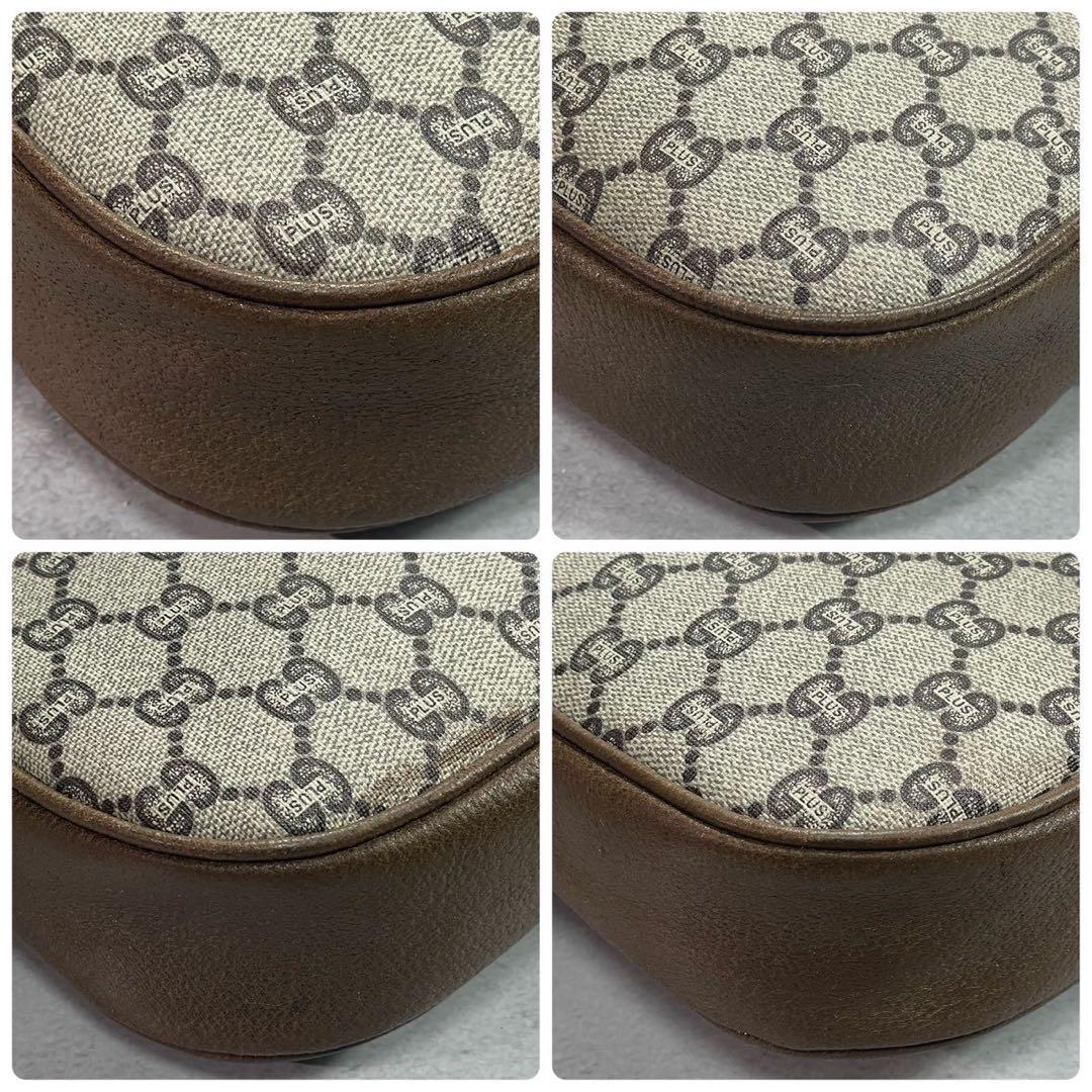 Gucci GG Shoulder Bag Brown Beige Logo Leather — view 8
