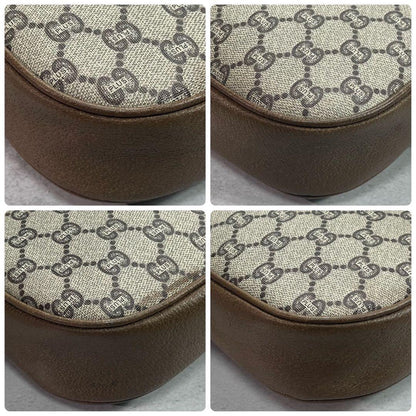 Gucci GG Shoulder Bag Brown Beige Logo Leather — view 8