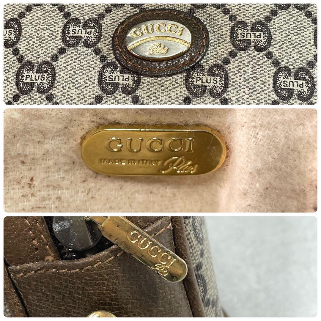 Gucci GG Shoulder Bag Brown Beige Logo Leather — view 9