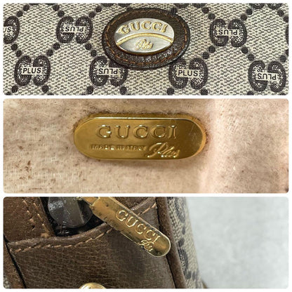 Gucci GG Shoulder Bag Brown Beige Logo Leather — view 9
